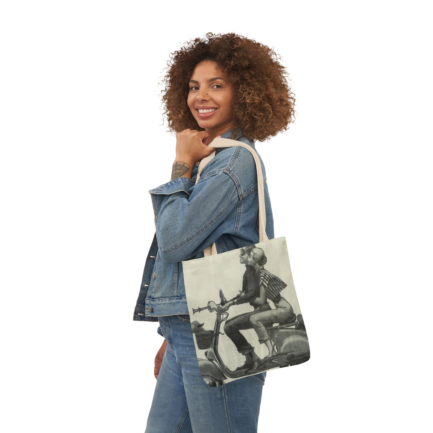 Vintage Couple Canvas Tote Bag