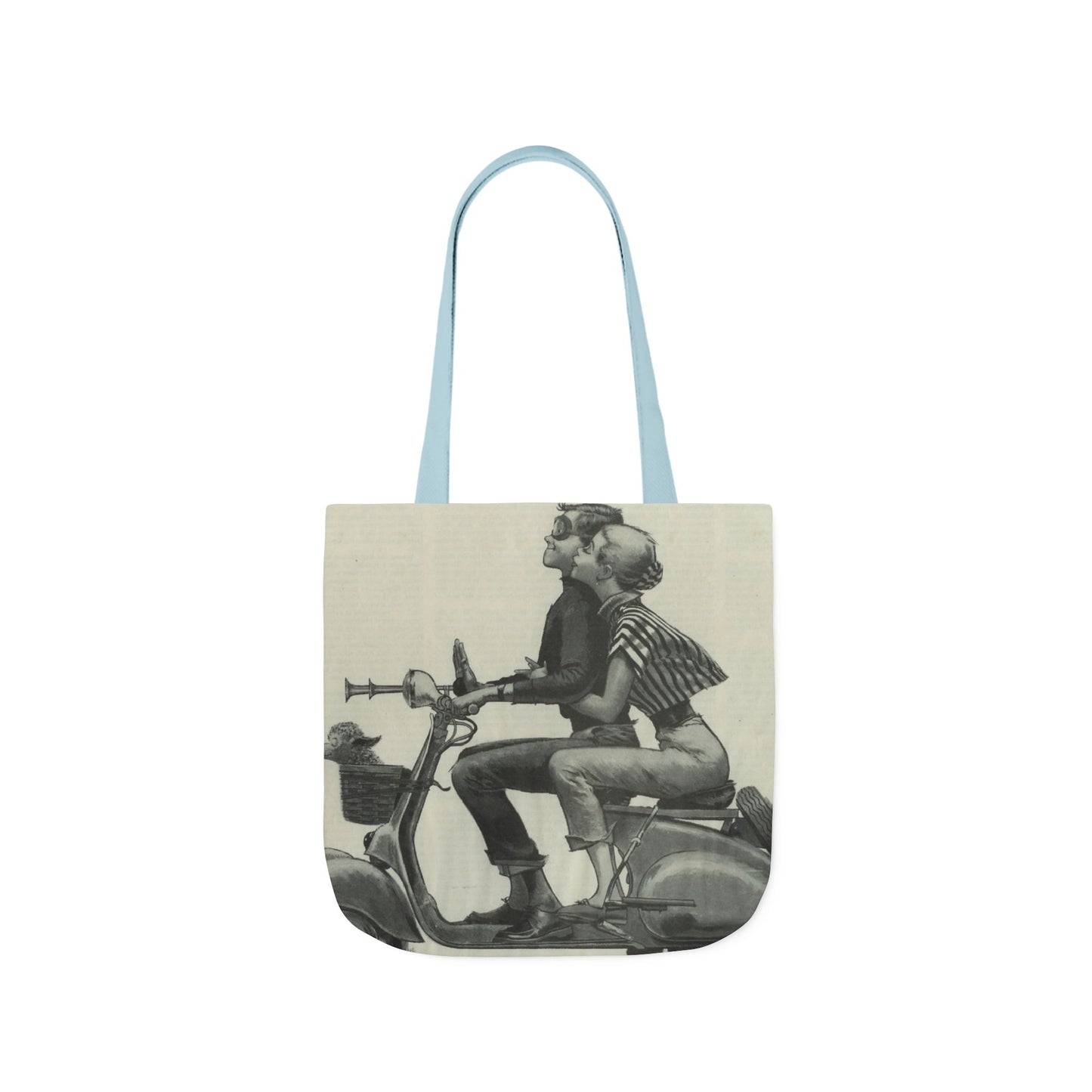 Vintage Couple Canvas Tote Bag