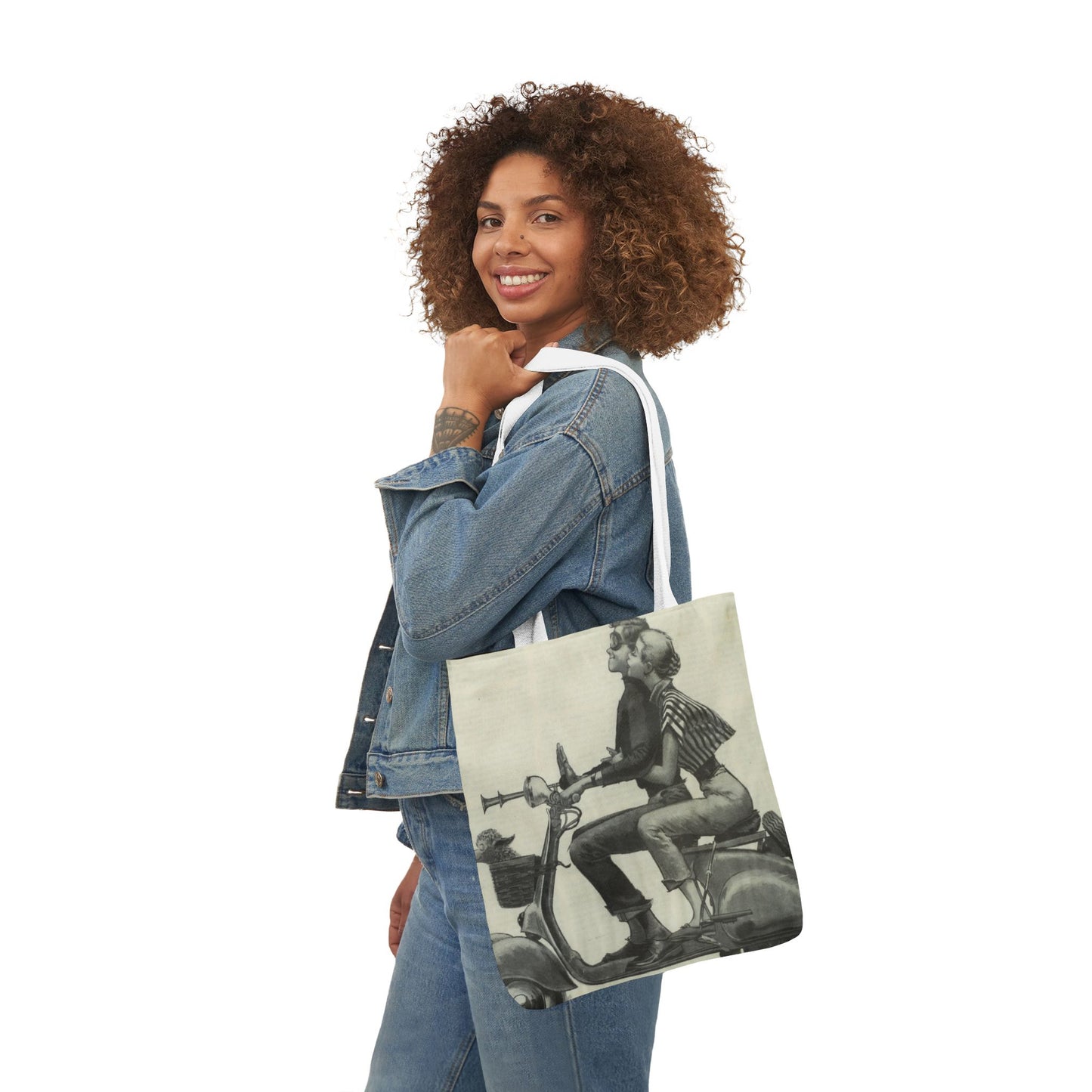Vintage Couple Canvas Tote Bag