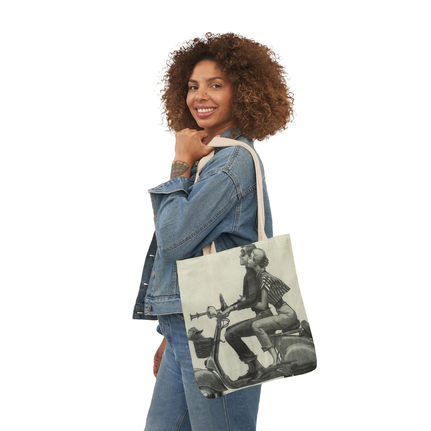 Vintage Couple Canvas Tote Bag