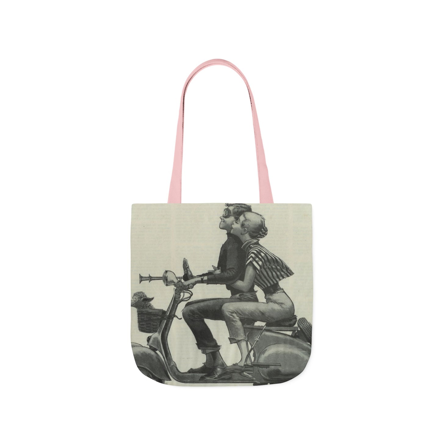 Vintage Couple Canvas Tote Bag