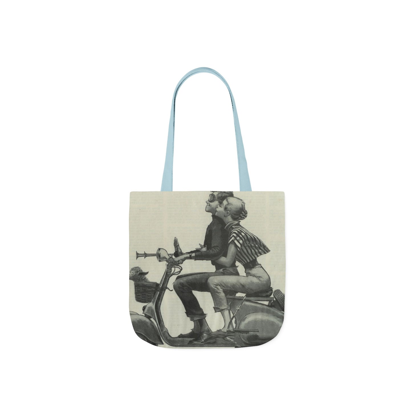 Vintage Couple Canvas Tote Bag