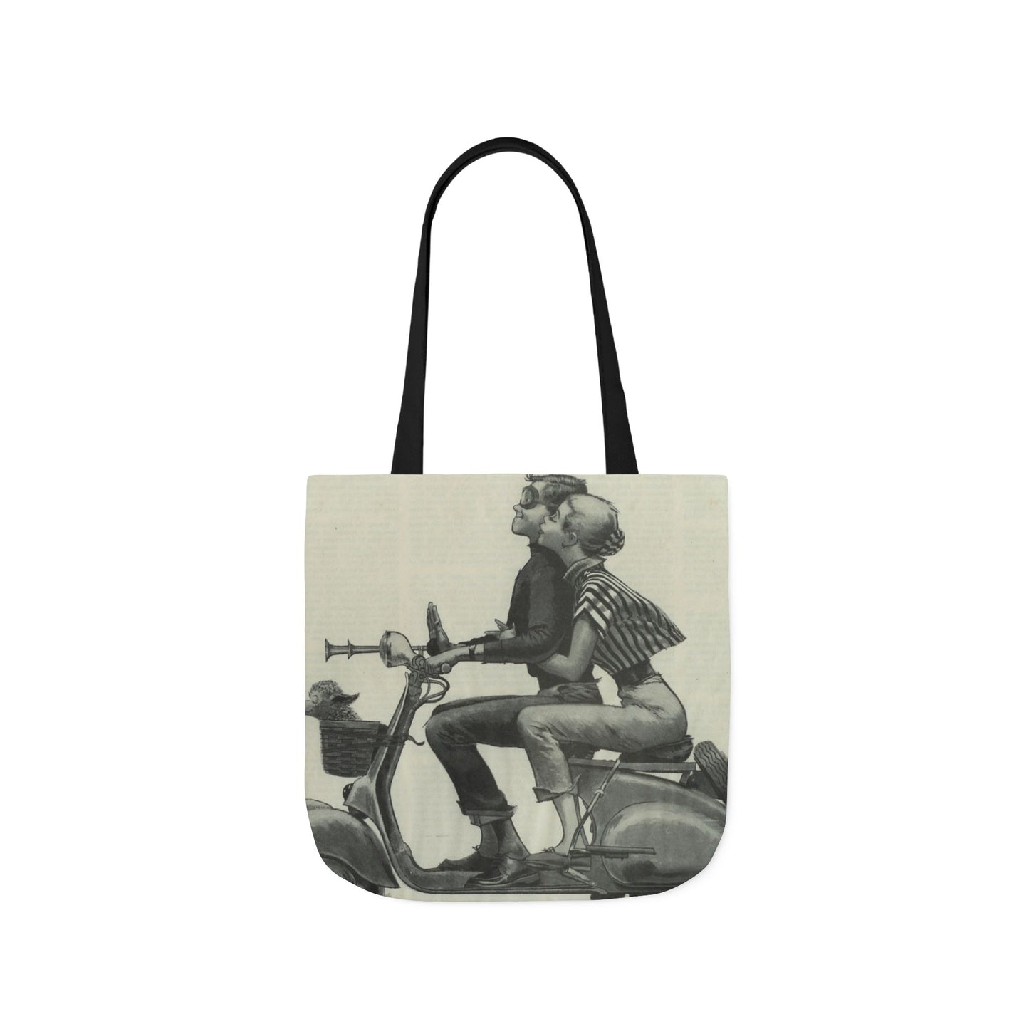 Vintage Couple Canvas Tote Bag