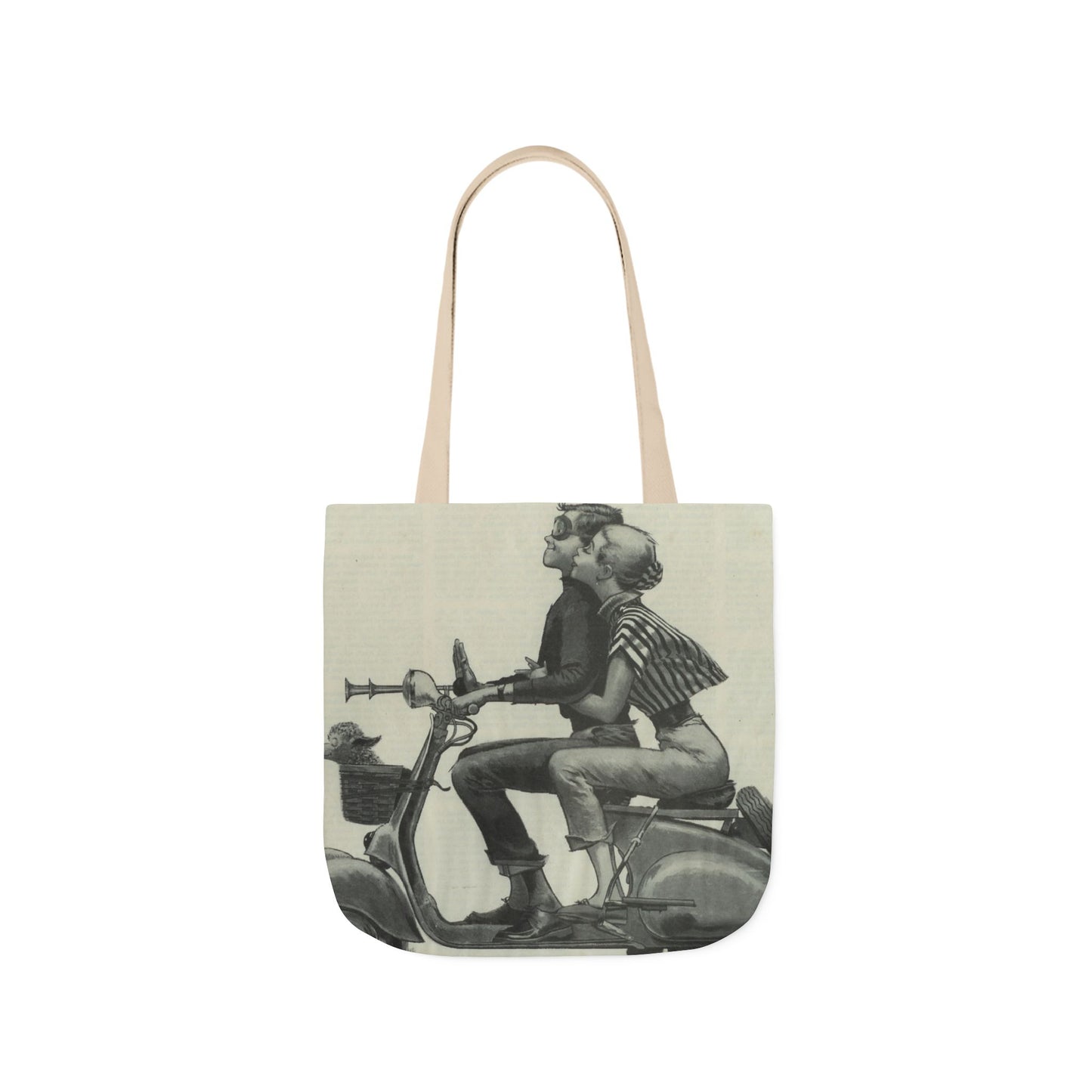 Vintage Couple Canvas Tote Bag