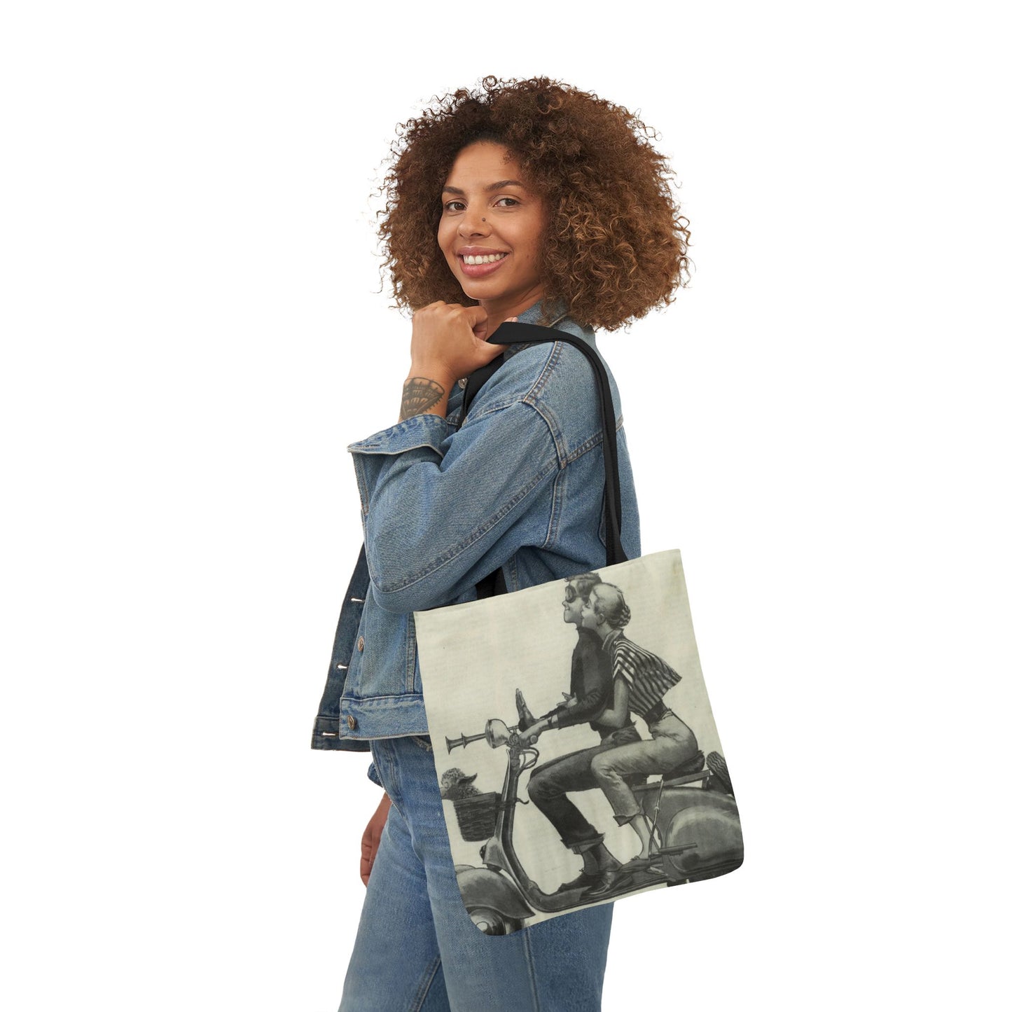 Vintage Couple Canvas Tote Bag