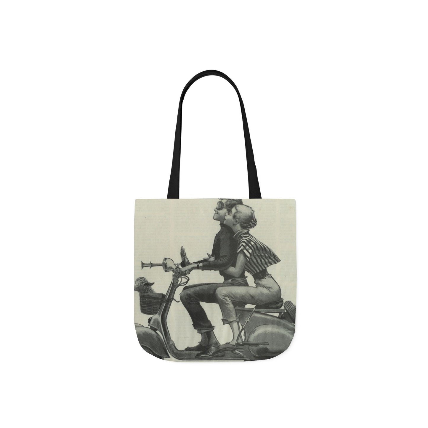 Vintage Couple Canvas Tote Bag