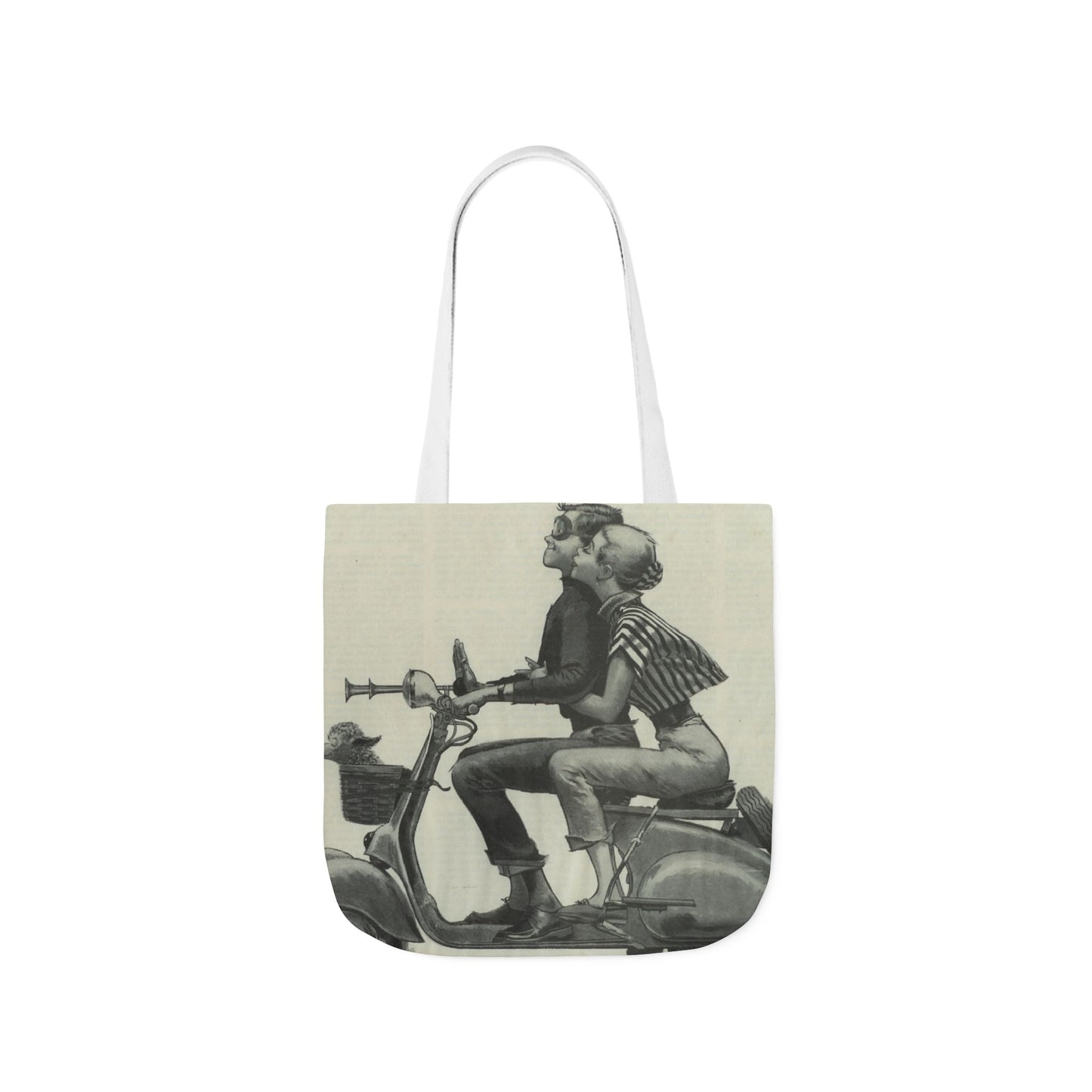 Vintage Couple Canvas Tote Bag