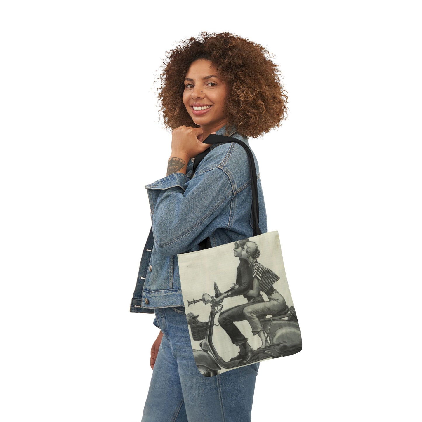 Vintage Couple Canvas Tote Bag