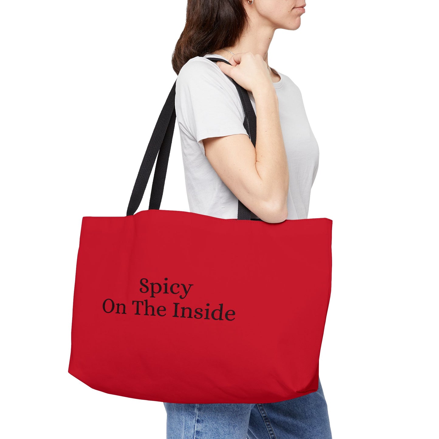 Spicy On The Inside Weekender Tote Bag | Large Carry-All for Travel, Beach, Grocery, Gym, Outdoor Adventures