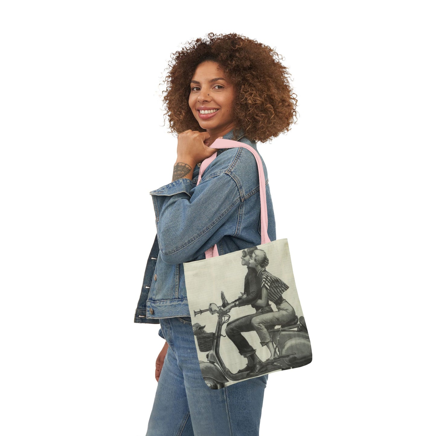Vintage Couple Canvas Tote Bag