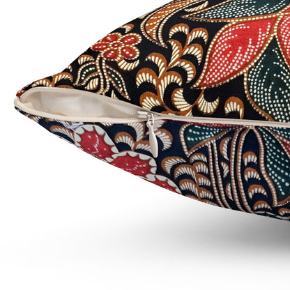 Bunga Batik Print Square Pillow