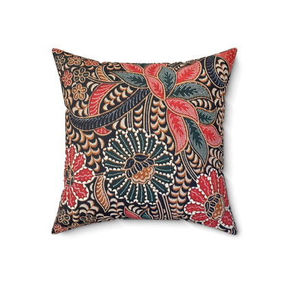 Bunga Batik Print Square Pillow