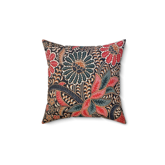 Bunga Batik Print Square Pillow