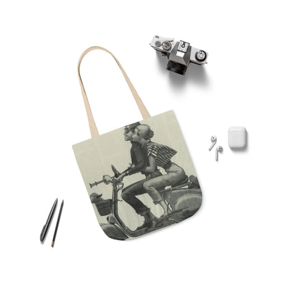Vintage Couple Canvas Tote Bag