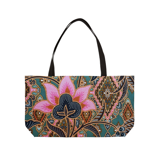 Bohemian Floral Weekender Tote Bag, Travel Bag, Beach Bag, Weekender Bag, Shopping Tote, Gift for Her, Summer Tote